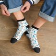thumbnail image 3 of Fuzoiu Lighthouse And Sea Print Adult Socks, Crew Moisture-wicking Socks, Unisex Cushion Crew Socks,Casual Sports Ankle Socks, 3 of 7