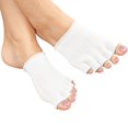 thumbnail image 1 of Separadores de dedos de gel para mujer – 1 par de calcetines de compresión para dedos de los pies de Estados Unidos, talla 6 – 10, calcetines separadores de dedos para mujer, calcetines espaciadores d, 1 of 3