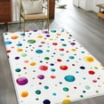 thumbnail image 4 of 3x5 Area Rugs, Colorful Polka Dot Non-Skid Rubber Backing Large Rectangle Rugs - Living Room Bedroom Home Office, Rainbow Color Polka Dots Abstract Indoor Floor Mat Carpets Washable Rug, 4 of 9