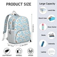 thumbnail image 3 of Boho Floral Daisy Students Backpack - Cute Yellow & White Flower Pattern, Durable Waterproof Material with Comfortable Dual Shoulder Support, 3 of 4