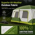 thumbnail image 4 of Sophia & William 10 Person Camping Tent 14x10FT All-Weather Large Family Cabin Tent with 2-Room Partition, Green, 4 of 10