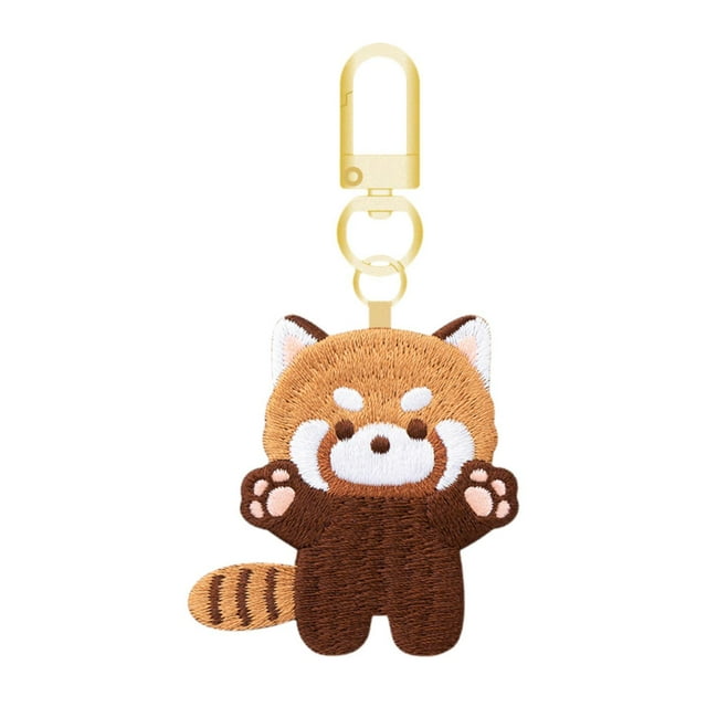 Adorable llavero de panda rojo, llavero con diseño de dibujos animados para monedero, llavero de animal para Estilo A