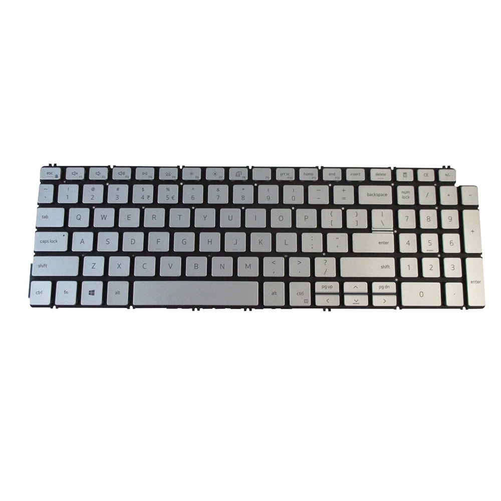 Silver Non-Backlit Keyboard for Dell Inspiron 5501 5502 5508 5509 5584 5590  5591 5593 5594 5598 7590 7591 7791 Laptops 