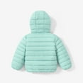thumbnail image 6 of PatPat Baby Coat Toddler Boys Girls Winter Jackets Stylish 3D Ear Print Outerwear Solid Hooded Coats, Mint Green, 6-9 Months, 6 of 9