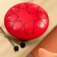 thumbnail image 3 of Fiudx Tambor de Mano de 6 Pulgadas con Sonido Relajante, Tambor de Acero Afinado Profesionalmente, Mazo de Madera Fácil de Tocar, Creación Musical para Meditación, Regalo para Músicos Adultos, Juego, 3 of 3