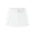 thumbnail image 2 of Madden NYC Women’s Double Belted Cargo Mini Skirt, Sizes XS-XXL, 2 of 5