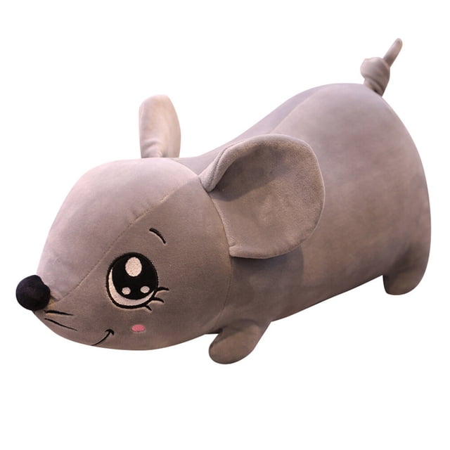 KAKOWELY Muñeca de peluche de algodón con forma de ratón de dibujos animados, adorable muñeca de animales