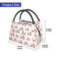 thumbnail image 2 of Easygdp Dachshund Dog Puppy Bolsa de Almuerzo Insulada Reutilizable, Bolsa de Mano y Bandolera para Oficina, Trabajo, Viajes, 2 of 6