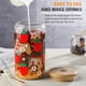 thumbnail image 5 of Juego de vasos de vidrio DWTS Strawberry Design con tapas y pajitas, 4 unidades, 5 of 7