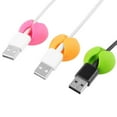 thumbnail image 4 of 6pcs Silicone Multipurpose Cable Clamp Wire Clips Holder desktop cable clamp; Silicone Organizer for PC Desktop Color Random, 4 of 9