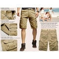 thumbnail image 4 of TRGPSG Men's Cotton Casual Cargo Shorts with Multi Pockets(No Belt),Khaki 36, 4 of 7