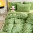 Sanmadrola Bedding Comforter Sets Bed in a Bag Twin Size Shaggy Plush