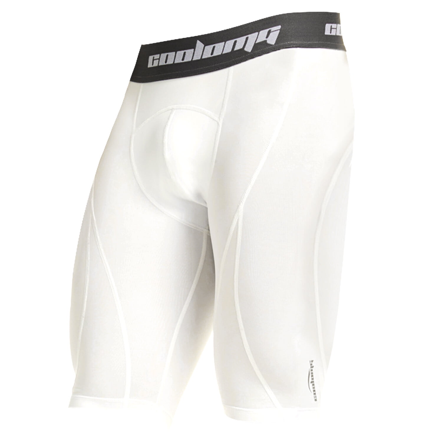 CoolOMG Men's Compression 9" Shorts Underwear Tight Pants Baselayer