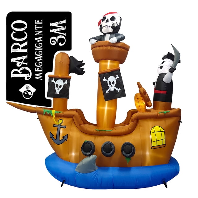 Inflable Halloween barco pirata MEGA GIGANTE Artego pirate ship piratas - 3m