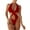 Red, variant on Abcnature Women's One Piece Swimsuit, High Waisted Bikini Swimsuits, For Hawaiian Sexy Deep V Neck Front Cross Halter Bathing Suit Cheeky Bottom Beachwear Sets Tummy Control Swimsuits Black L