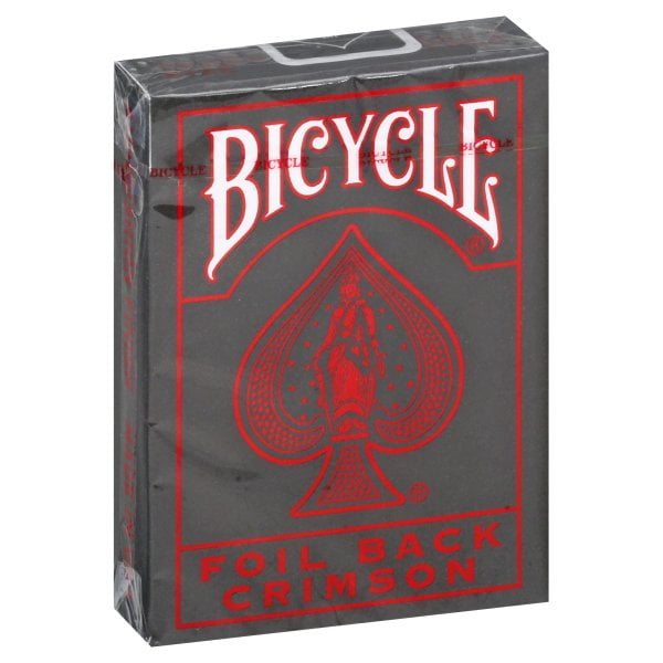 Crimson Luxe Red Bicycle Playing Cards Poker Size Deck USPCC Limited Metal Foil 