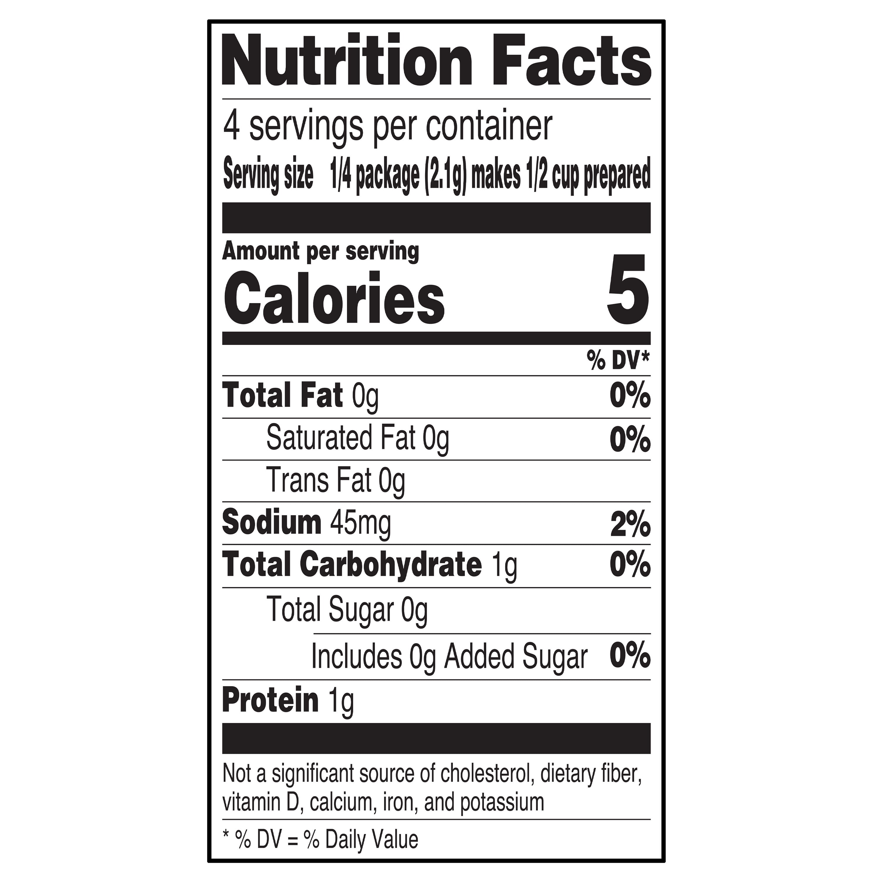 Great Value Sugar Free Strawberry Gelatin Dessert, 0.3 oz