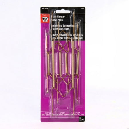 Bulldog Hardware Plate Hanger 3pc Value Pack