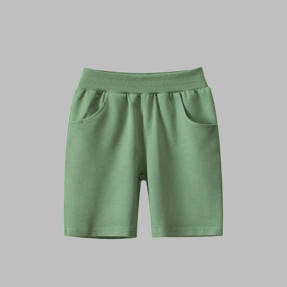XMMSWDLA Short Summer Dresses 1-8t Summer Cotton Kid Shorts Toddler Baby Boy Girl Clothes Casual Plain Childrens Short Pant Infant Trousers Green Girls' Shorts