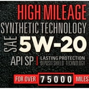 Chevron Havoline High Mileage Synthetic Blend Motor Oil 5W20, 1 Quart bottle