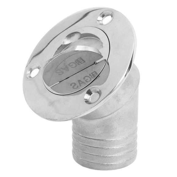 1.5inch Boat Deck Filler, Gas Diesel Waste Water Fuel Deck Fill Filler with Keyless , Angled Neck 316 Stainless Steel Hardware for Boat Yacht
