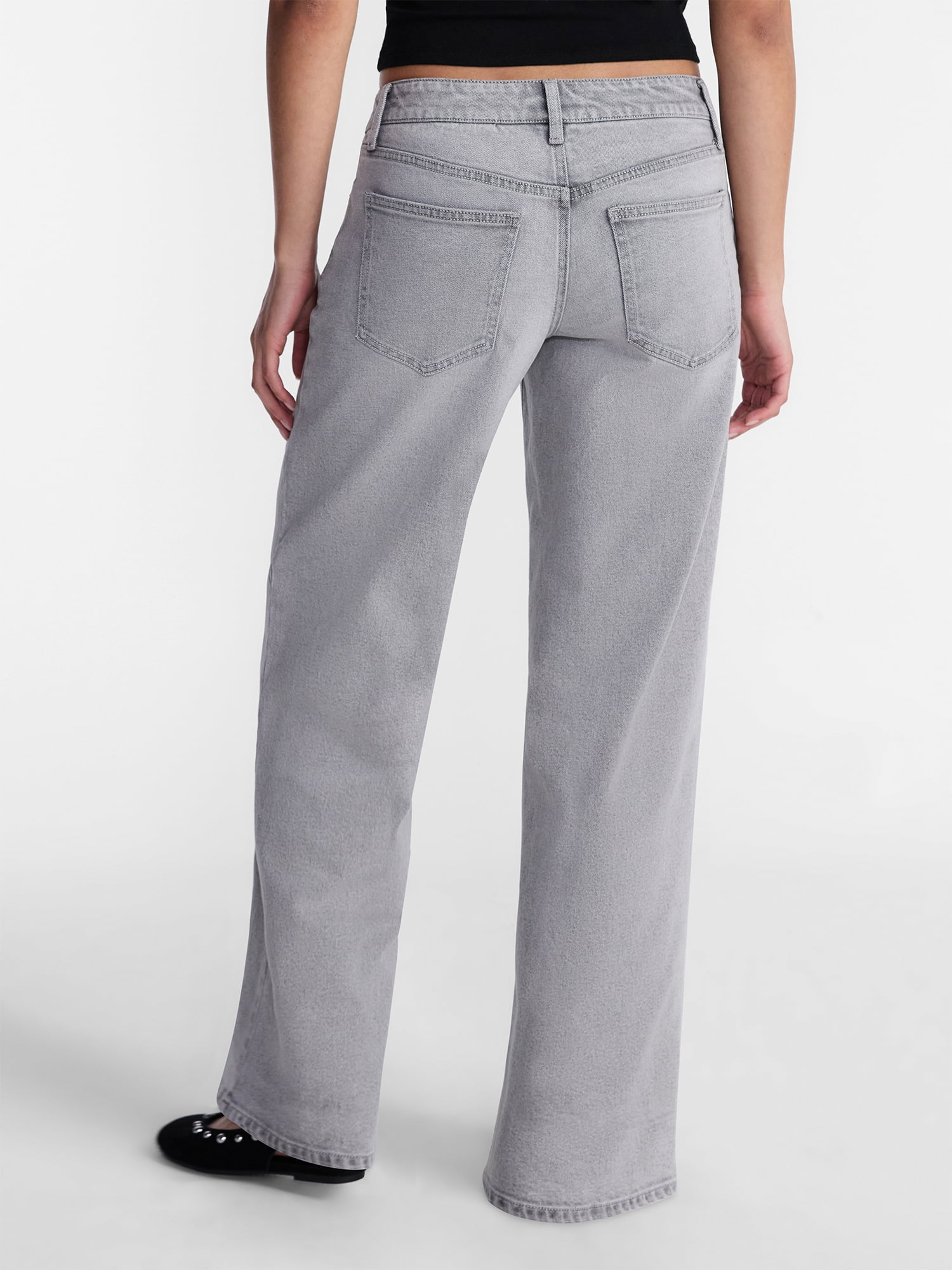 No Boundaries Mid Rise Baggy Jeans, 29", 31", 33" Inseams, Women's Sizes 00-24W