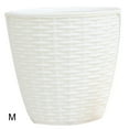 thumbnail image 3 of CAROOTU Plant Pot Cover Indoor Plastic Rattan Flower Cover Round Modern Decor Planter Durable, 3 of 7