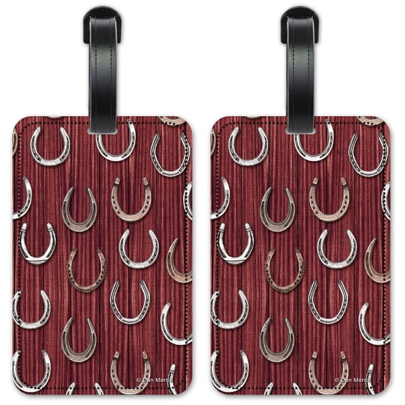 Horseshoes - Image by Dan Morris - Luggage ID Tags / Suitcase Identification Cards - Set of 2