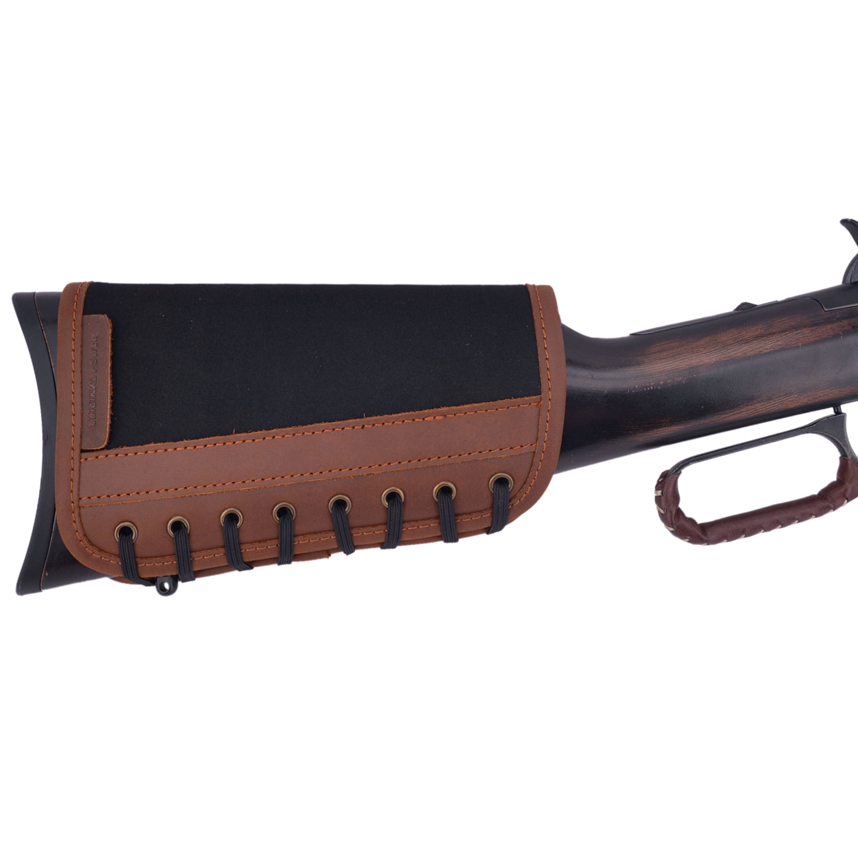 Leather Rifle Shotgun Buttstock Cover Non-slip Cheek Rest Pad Recoil Pad Ambidextrous