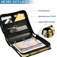 thumbnail image 4 of 3 Ring Zipper Binder with Shoulder Strap Waterproof Trapper Keeper 2 Inch D-Ring 500 Sheets Capacity Yellow Rugby and Star, 4 of 7