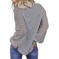 thumbnail image 2 of T-shirts Décontractés à Manches Longues pour Femmes, Gris, L, 2 of 4