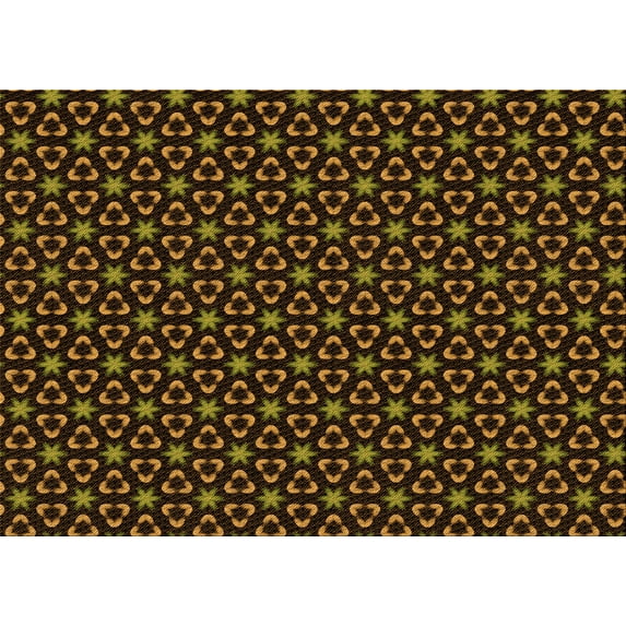 Ahgly Company Indoor Rectangle Patterned Black Bean Brown Area Rugs, 6' x 9'