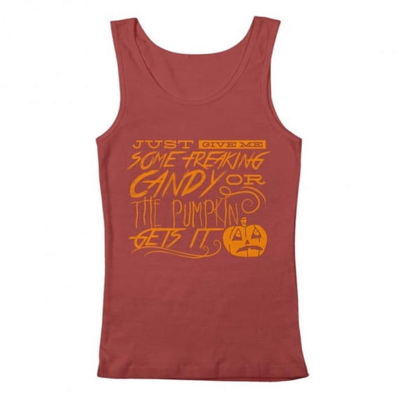 GEEK TEEZ Freaking Candy Original Artwork Inspired by Halloween Men's Tank Top Red X-Large
