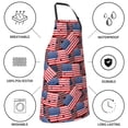 thumbnail image 6 of Rateoe America Flags1 Aprons with Pocket,Men Womens Aprons Waterproof Adjustable Cooking Aprons for Kitchen Gardening and Salon, 6 of 7