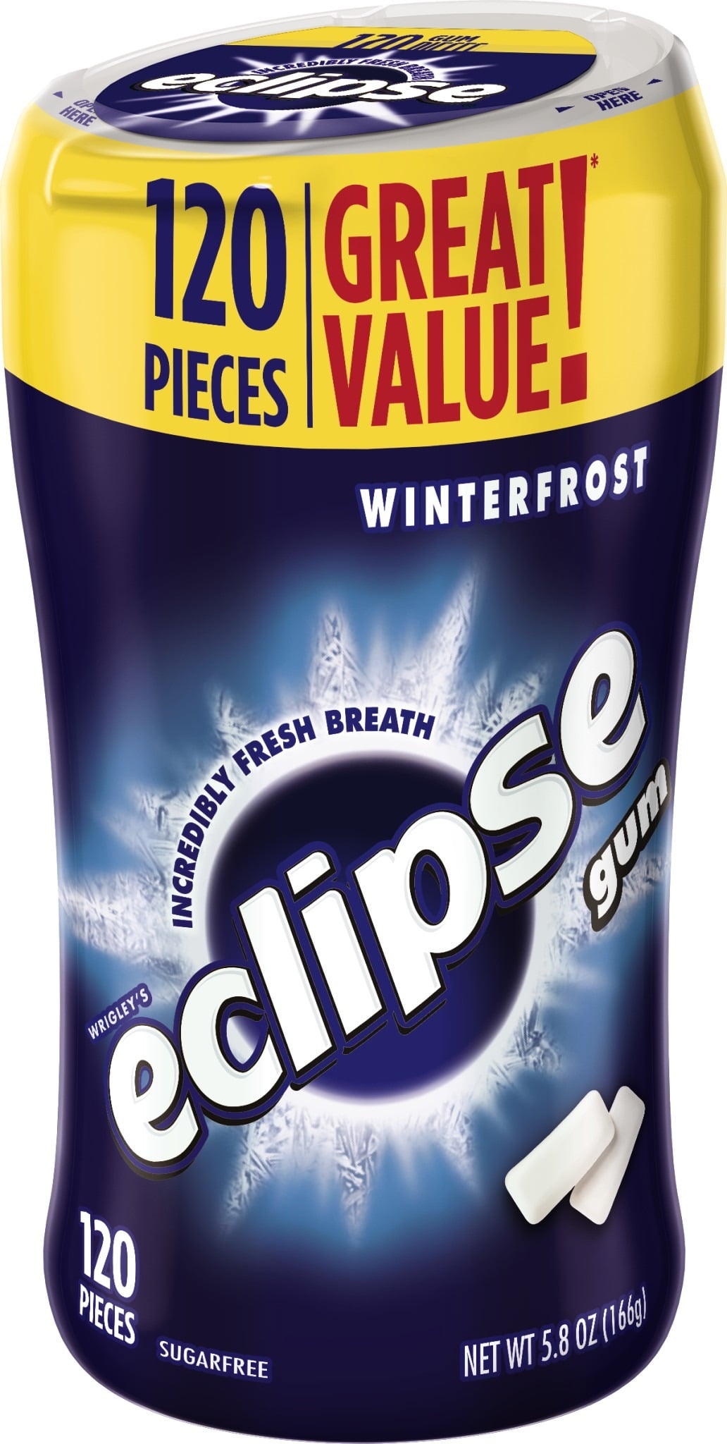 Eclipse Winterfrost Sugarfree Gum, 120 piece bottle by Generic