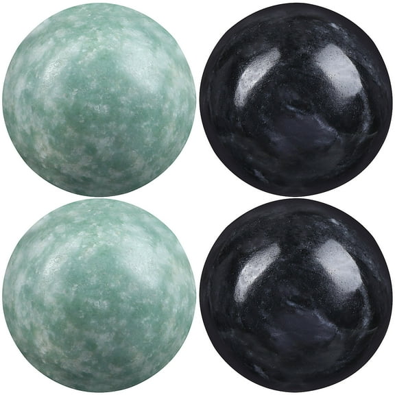 Beaupretty 4pcs Baoding Balls, 1.4 Inch Marble Chinese Balls For Hand Therapy, Exercise, Stress Relieve