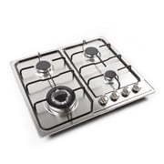CNCEST 4 Burners Battery Ignition Gas Cooktop Stoves 23 LPG/NG Built-in Gas Hob