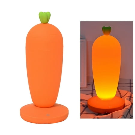 

LED Night Light Rechargeable Mini USB Lamp Portable Lighting for Home Office (Orange Carrot)