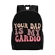 thumbnail image 1 of Mochila para portátil "Tu papá es mi cardio", bolso de viaje informal para la universidad, mochila negra para el trabajo y los negocios, regalo para hombres y mujeres, 1 of 5