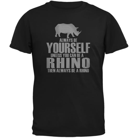 Always Be Yourself Rhino Black Youth T-Shirt - Small(6/8)