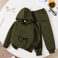 thumbnail image 2 of Girls Fall Clothes Size 6 Girls 2 Piece Outfits Sweatsuit Half Zip Long Sleeve Sweatshirts Sweatpants Tracksuit Sets 5-14 years, 2 of 5