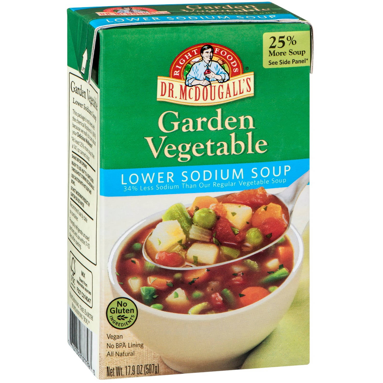 Dr. McDougall's Light Sodium Garden Vegetable Soup, 17.9 oz by