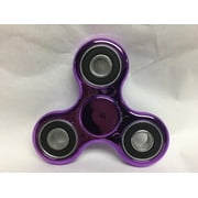 Tri Fidget Hand Spinner Metallic Purple Color Toy Stress Reducer Ball Bearing High Speed Spinners - May help with ADD, ADHD, Anxiety, and Autism Adult Children