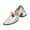 Silver, variant on HTHLVMD Women's Mary Jane Heels, T-Strap Block Heel Shoes, Vintage Style Pumps, Everyday Work Shoes, Dressy Work Shoes, Women's T-Strap Mary Jane Pumps, Block Heel, Round Toe Dress Shoes, Silver 6.5