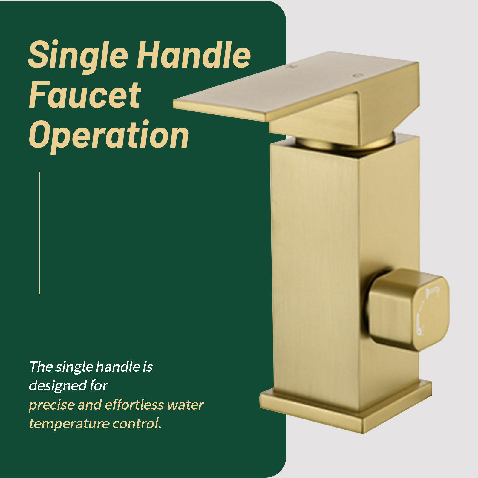 Cobbe Single Handle Bathroom Bathtub Faucet with 3.5-Inch Wide Waterfall Spout and Handheld Shower 3-Hole Deck Mount  Brushed Gold