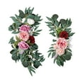 thumbnail image 2 of Arco de boda de estilo rústico con rosas y flores de seda, centro de mesa, guirnalda decorativa Estilo E, 2 of 9