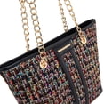 thumbnail image 3 of Montana West MEDIUM Tote Bag for Women Quilted Chain Handbags Shoulder Purse, Black, 3 of 7