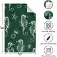 thumbnail image 3 of Kitchen Towels Cartoon Seahorse Green Pattern Cleaning Towel Absorbent Hand Towels Tea Towels for Home Restaurant Dish Clean 28" x 18", 4PCS, 3 of 7