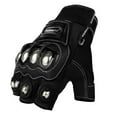 thumbnail image 3 of Guantes de Motocicleta de Medio Dedo para Hombre, Guantes de Seguridad para Deportes de Motor de Motocicleta para Exteriores de Acero Negro, 3 of 9