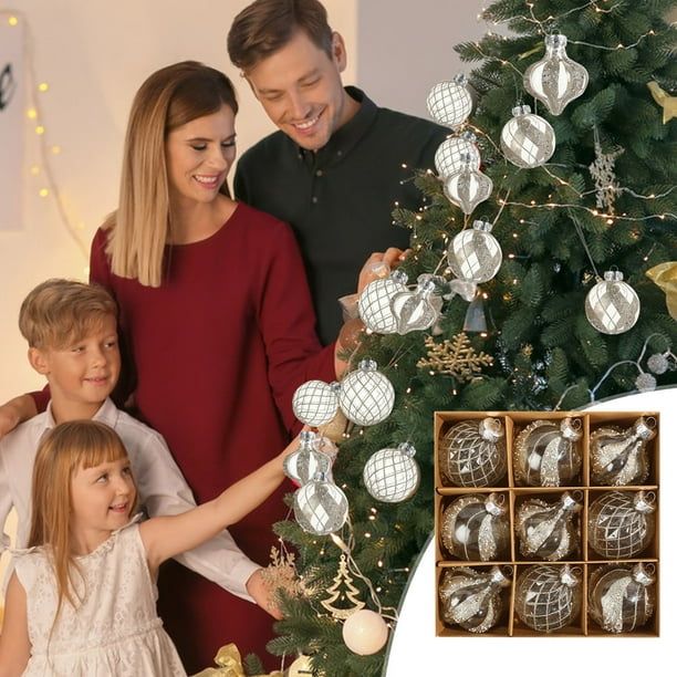 Oioii PET Christmas Ball Pendants for Safe Use, Perfect for Holiday Scene Layout, Xmas Tree Ornaments, Party Props & Home Festive
